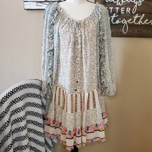 Free People Dresses & Skirts - Free People NWT Pastel Print Dress Small.